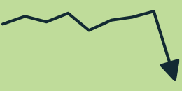 Illustration of a sales graph showing a sudden drop in sales