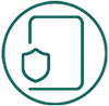 Illustration of a document with a shield