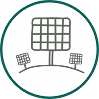 Illustration of a solar farm