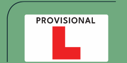 Illustration of the top left corner of a provisional licence