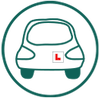 Illustration of car with L plates