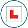 Illustration of an L plate in a green circle