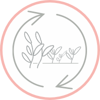Illustration of a wetland surrounded with a continous circle