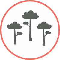 Illustration of several trees