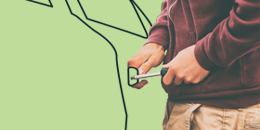 Illustration of a person breaking into a car with a screwdriver.