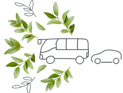 Train and car illustrations