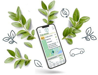 User assigning trip on The Green Insurer app